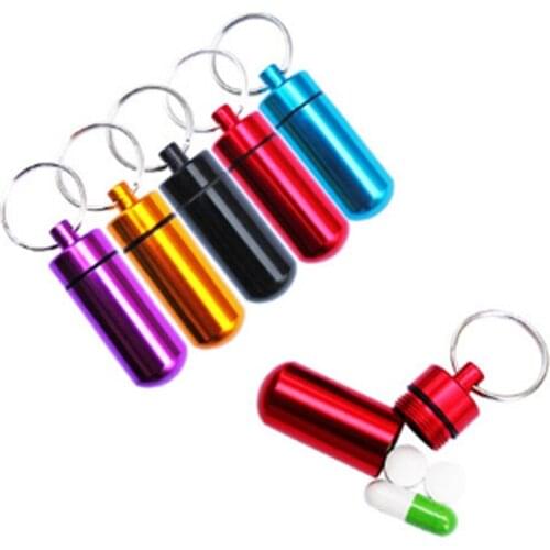 New Mini Waterproof Case EDC Outdoor Emergency Medicine Drug Box Tank with Keychain