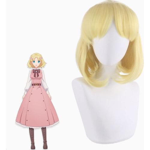 Maria Campbell Cosplay Wig My Next Life As a Villainess: All Routes Lead to Doom! Maria Campbell Golden Short Curl Cosplay Wig