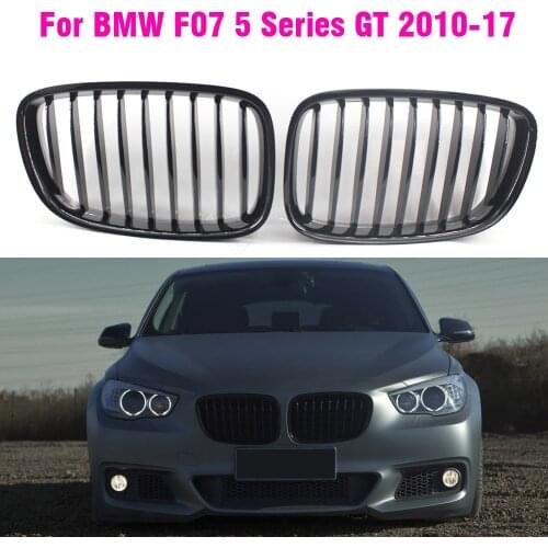 Front Grille Kidney Grill For BMW F07 5 Series GT 2010 2011 2012 2013 2014 2015 2016 2017 Car Styling Gloss Black Single Line