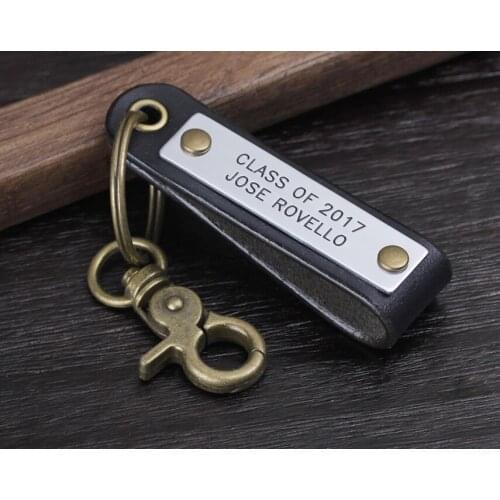 Personalized Graduation Leather Keychain - Graduation Gift - Class Of 2017 Keychain - Senio Year Gift - Graduation