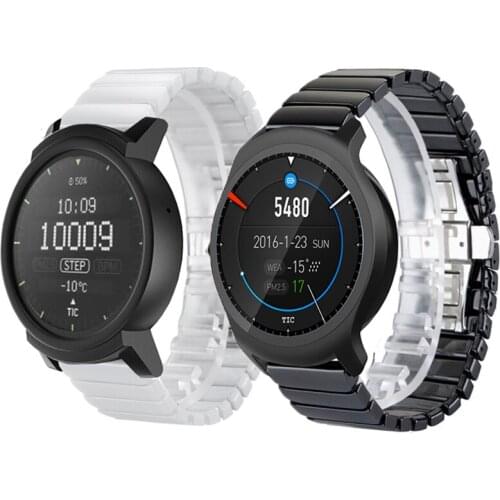 20mm 22mm Ceramic Watch Band Strap for Ticwatch 2/Ticwatch E Bracelet Belt