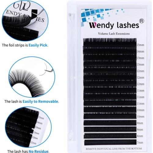 16 Rows Extension Eyelashes False Eyelash High Quality Thickness 0.07 to 0.15 Faux Mink Eyelashes Individual Silk Lashes