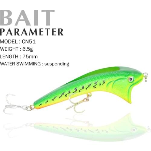 Fishing Lure 75mm 6.5g Suspending VIB Assorted Different Colors Crankbait Swimbait Hard Bait Fishing Tackle 3D Eyes