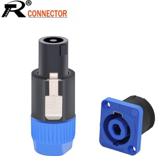 5Sets/10pcs NL4FC 4 Pin Speaker Power Male Plug+Female Panel Mount Professional Power Amplifier Plug Jack Socket Wire Connectors