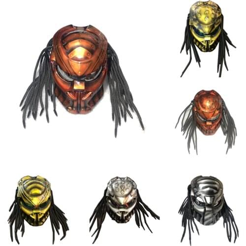 LED Motorcycle Helmet Laser Beam Predator Mask Dreadlocks Wig Full Enclosure Helmets Motocross ATV Motorcycle Scorpion Helmet