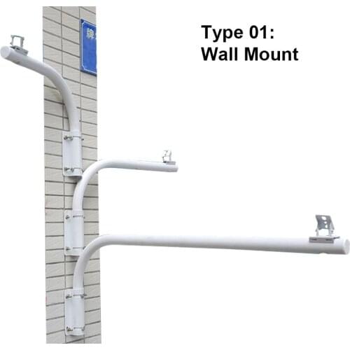Lengthened Surveillance CCTV Camera Stand Pole Mount Wall Mount Bracket Holder Direction Adjustable 40CM Tube 60CM Arm Length