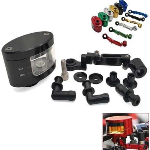 Universal CNC Motorcycle Brake Fluid oil Reservoir Cup tank +support bracket For Yamaha Tenere 700 TENERE XT1200Z SUPER TENERE