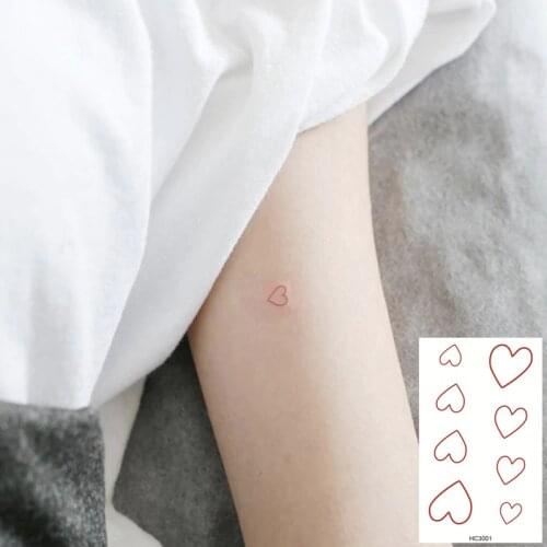 Nu-TATY 25 set Ins wind waterproof lasting girl heart wrist color love Tattoo Sticker transfer sticker