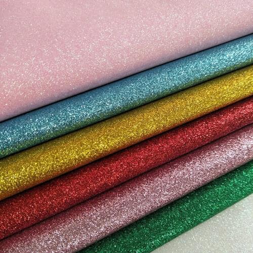 1 Meter Rainbow Faux Leather White Glitter Cloth Pink Black Silver Synthetic Leather PVC Textile Texture Similicuir Kunstleder