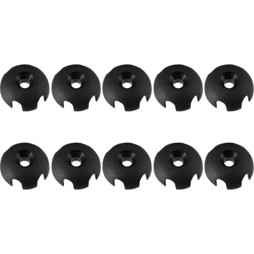 10Pcs Kayak Deck Line Guides Black Nylon for Kayak Canoe Boat Dinghy Inflatable Slotted Round Deck Line Guide Kayak Accessories