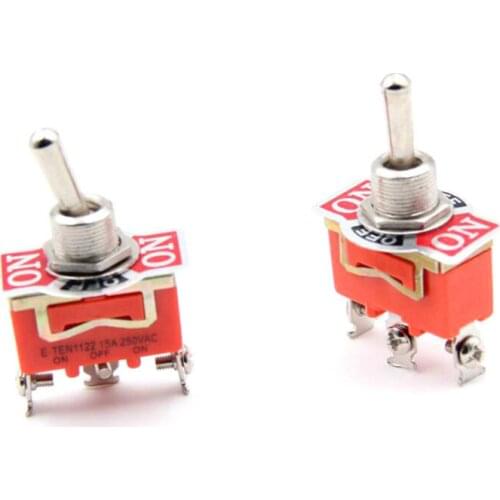 10Pcs SPDT ON/OFF/ON Latching Type 3Position 3Screw Terminal Panel Mount Toggle Switch 250V 25A