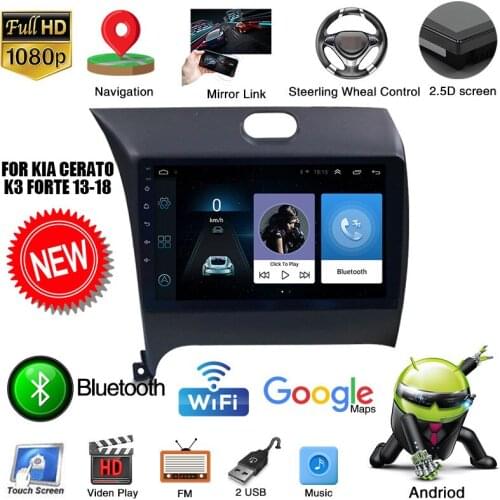 16 GB Android 10.1 Car DVD Player Radio GPS Navi Stereo For KIA Cerato K3 Forte 2013-2018 ARM Cortex A7 quad core 1.3GHz x4