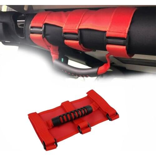 2 Pcs Universal Grab Handles Grip Unlimited Roll Bar Side For 2"-3" Padded/Unpadded for Jeep Wrangler UTV 1987-2017