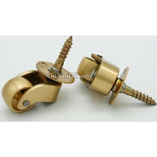 4PCS Brass Furniture Casters European Table Chair Sofa Smoothly Runners Rollers Universal Wheels 777Q