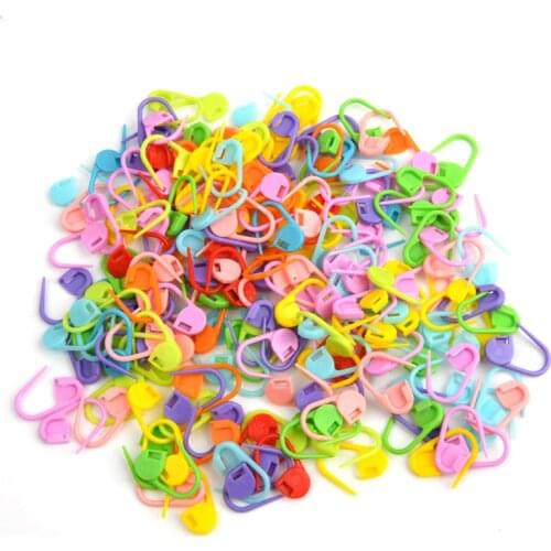 50-500pcs Mix Color Plastic Resin Small Clip Locking Stitch Markers Crochet Latch Knitting Tools Needle Clip Hook Sewing Tool