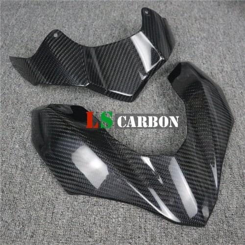 For kawasaki Z900 Full Carbon Fiber Motorcycle Accessories Headlight Fairing Kits (Upper And Lower) Twill Glossy