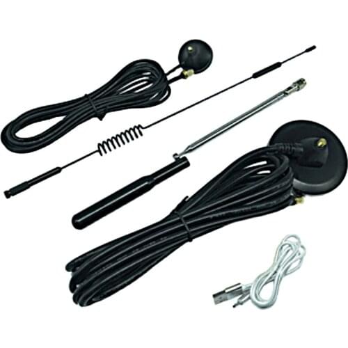 New 35Db 433MHz Antenna + 3G Antenna + Whip Antenna for Hackrf PORTAPACK H2 Antenna with Data Cable Kit Radio Transceiver