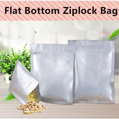 Free Shipping 300pcs/lot 200mic Aluminum Foil Bags Flat Zip Lock Packaging Bag Coffee Beans/Tea/Candy Bag