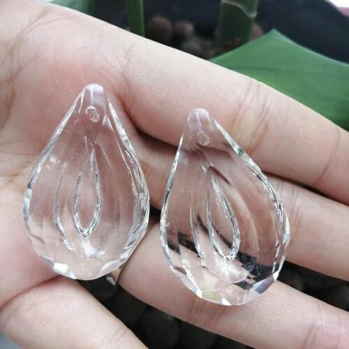 Camal 2pcs 38mm Clear Drop Crystal Prisms Pendant Chandelier Suncatcher Hanging Ornament Home Decor Lighting Lamp Accessories