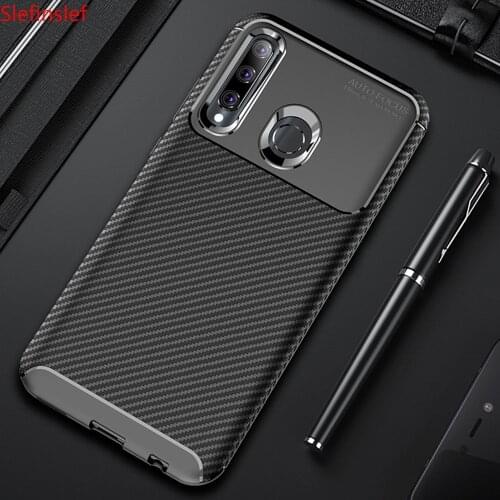 For Honor 9X 9 X Case Luxury Carbon Fiber Cover Full Protection Phone Case For Huawei Honor 9X Global Cover Flex Bumper