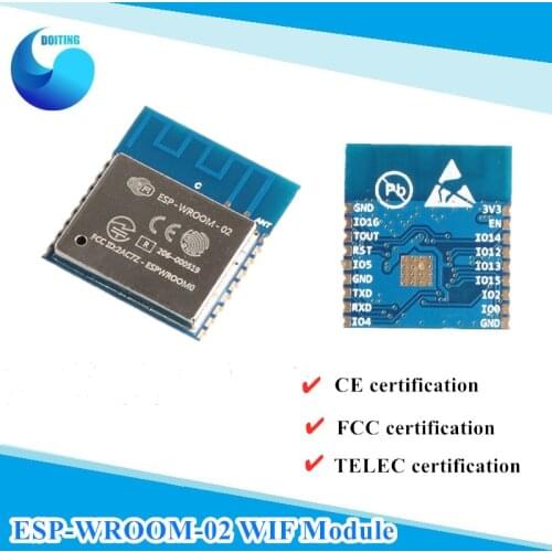ESP-WROOM-02 WIF Module ESP8266 Serial to WIFI /WIFI Remote Wireless Control / FCC/CC Certification/ Support Antenna Diversity