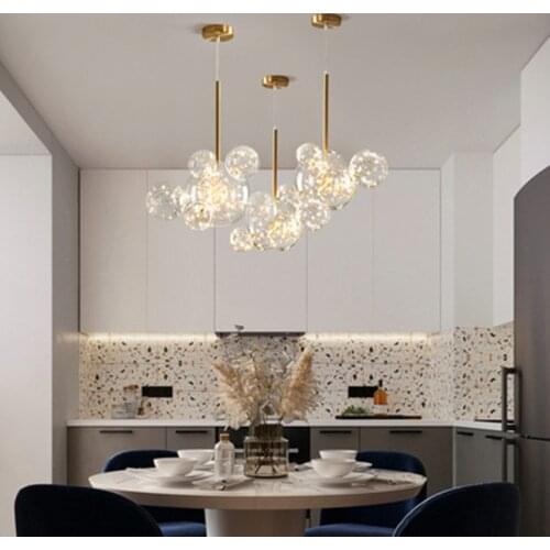 Gypsophila creative bedroom lamp restaurant front desk chandelier simple bubble nail clothing store bar counter net red lighting