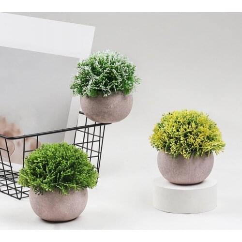 Artificial Bonsai Plant Potted Plant Grass Anti-fade Mini Vibrant Color Decoration Artificial Bonsai Plant Garden Decor