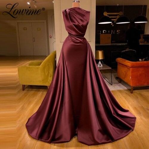Brown Formal Dress Evening Gown 2020 Customized Islamic Turkish Mermaid Party Dresses For Weddings Muslim Saudi Arabia Prom Gown