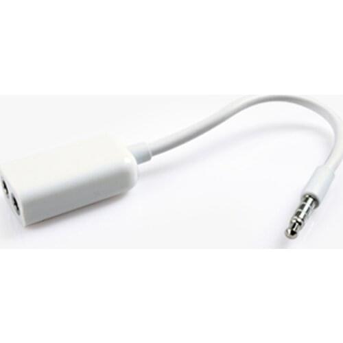 3.5mm HeadSet 1 to 2 Mini Stereo Audio Speaker Headphone Splitter Adapter Male to Female AUX Cable for iPhone 4 5 6 7 MP3 4 iPad