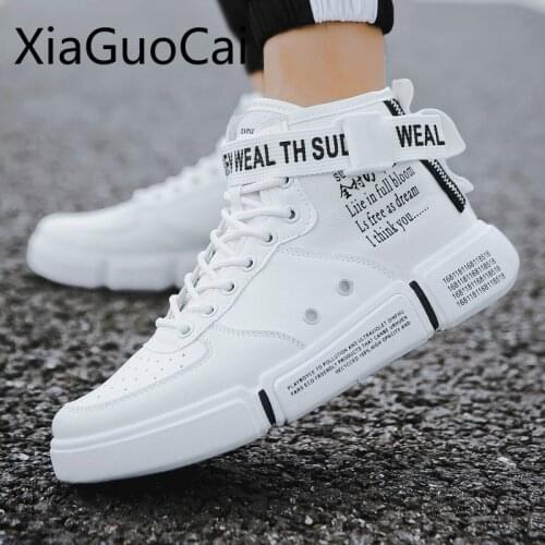 Cool Mens High-top Canvas Shoes Hand-painted Graffiti Men Sneakers Spring and Autumn Mens Casual Shoes