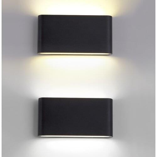 Outdoor Waterproof IP65 6W 12W COB LED Porch Lights Modern Indoor Decor Up Down Dual-Head Aluminum Wall Lamp AC85-265V