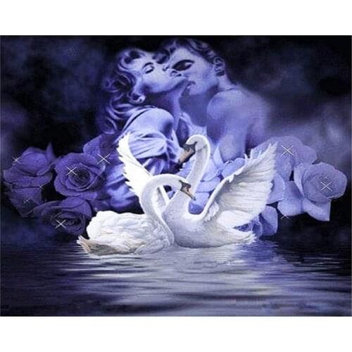 2019 new arrived square/round Dimond Painting,Lover & Swan,Animals Diamond Embroidery,5D Diamond Paintings,Home Wall Decoration