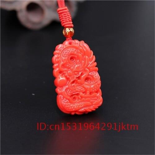 Pendant Gifts Amulet Hand Red Chinese for Necklace Charm Natural Jewelry Men Fashion Dragon Women Carved Jadeite Jade