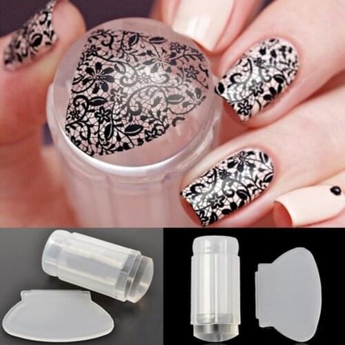 Clear Nail Art DIY Jelly Stamper Stamp Scraper Set Polish Stamping Scraping Tool Manicure Polish Stamp Tool Kit manicure stamp