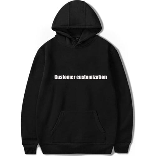 DropShipping Custom Logo Hoodies Women Men DIY Logo Text Photo Pullover Sweatshirt With Pocket Moletom Hop Hip Streetwear