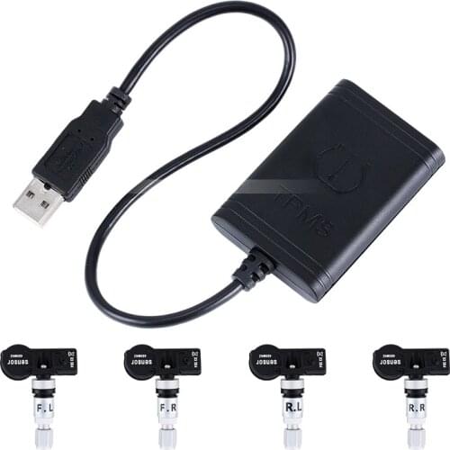 Tire Pressure Monitoring System for Car Mobile APP Control LED Screen Solar Power 4 Sensors TPMS Auto security