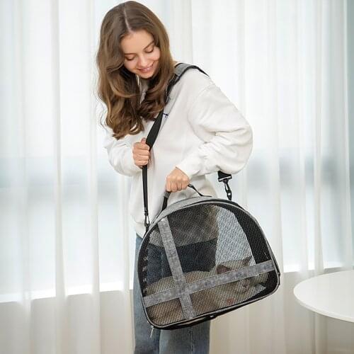 Pets Cat Carrier Bags Small Dog Cat Backpack Window Mesh Pet Transporter Carrying Bag Airline Approved Soft Sided Backpack