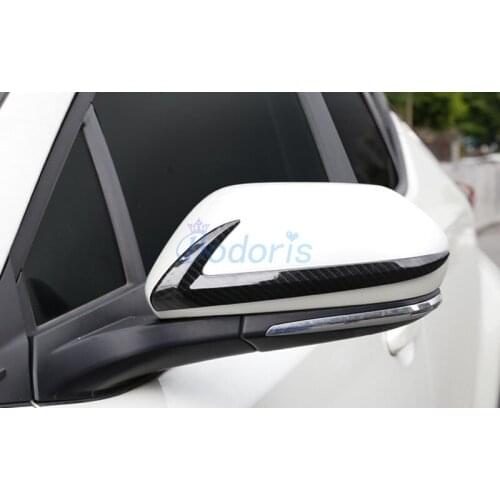 Carbon Fiber Color Door Mirror Trim Rear View Overlay Panel Car-Styling 2016 2017 2018 2019 For Toyota C-HR CHR C HR Accessories