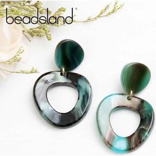 Beadsland Acetic Acrylic Fashion Drop Earrings Trendy Heart Women Girls Gift 39040
