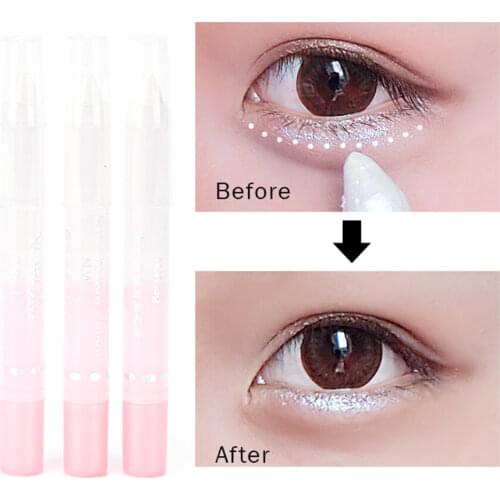 1Pcs White Luminous Pearl Cosmetic EyeShadow Eyeliner Automatic Rotate Pencil Women Make Up Beauty Waterproof Glitter Pen