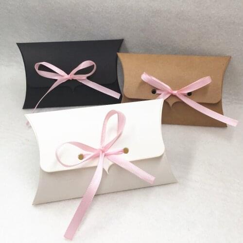 20pcs/lot Pillow Box Thank You Gift Package Box for Wedding Paper Box Wedding Favors Party Supplies DIY Pillow Boxes