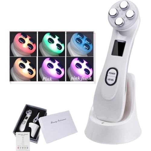 5in1 RF EMS Mesotherapy Electroporation Face Beauty Radio Frequency LED Photon Face Skin Rejuvenation skin beauty device