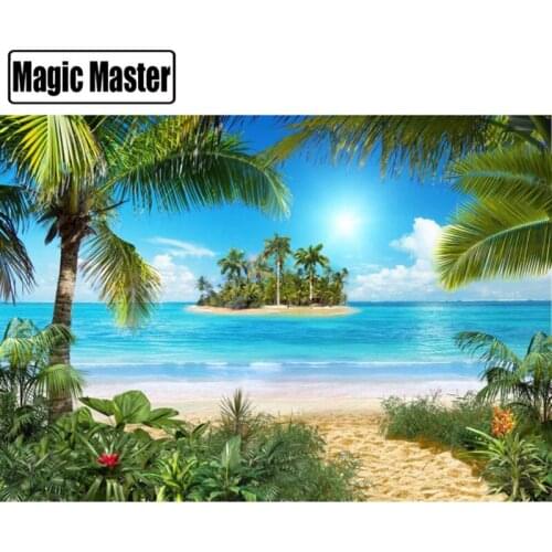 5D DIY Full Square/ Round Drill Diamond Painting Sea Beach Embroidery Cross Stitch Mosaic Home Decoraction Christmas Gift