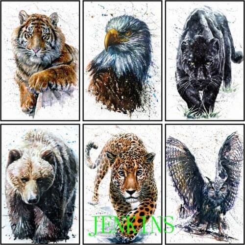 Diy Diamond Painting Animal Leopard Diamond Embroidery Sale Eagle Rhinestones Mosaic Cross Stitch Decor For Home Jenkins art