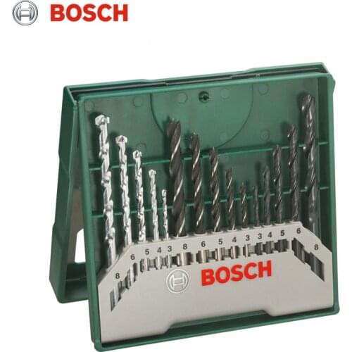 Bosch 15-piece drill bit green set masonry drill bit twist woodworking drill bit multi-function drill bit, tool attachment
