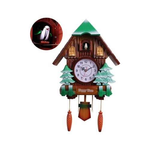Cuckoo clock living room household light luxury watch creative personality childrens bedroom swing Bird calls cuckoo bird clock