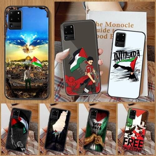 Palestine Mark Flag Phone case For Samsung Galaxy Note 4 8 9 10 20 S8 S9 S10 S10E S20 Plus UITRA Ultra black 3D funda trend