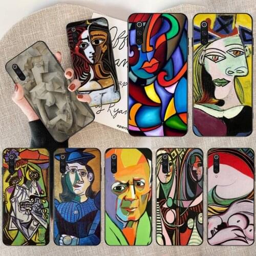 Pablo Picasso abstract Art painting Black Cell Phone Case for Xiaomi Mi Note 10 Lite Mi 9T Pro xiaomi 10 10 CC9 Pro 9SE