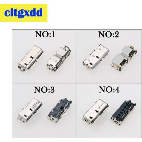 Cltgxdd 2 pcs Micro USB 3.0 B Type DIP Female Socket 10pin USB Connector for Mobile Hard Disk Drives Data Interface Connector
