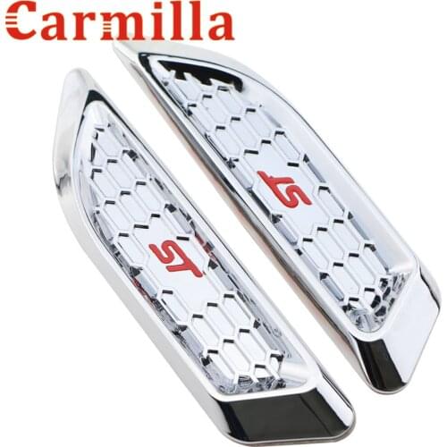 Carmilla Car Decorative Side Air Flow Vent Fender Stickers For Chevrolet Classic Cruze 2009 2010 2011 2012 2013 2014 Acc